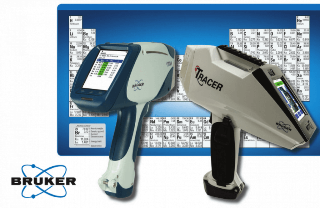 Nešiojami Bruker XRF spektrometrai - elementinei analizei
