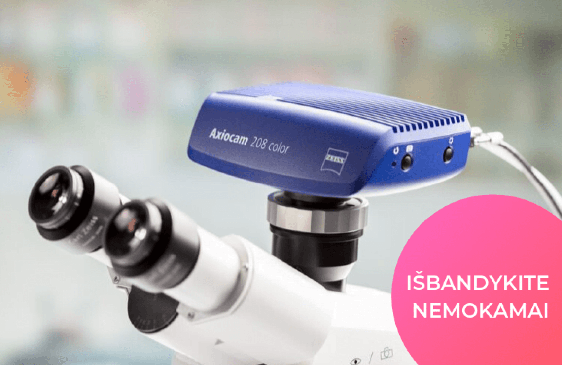 Išbandykite mikroskopą ZEISS Axiolab 5 NEMOKAMAI! 1 mikroskopą ZEISS Axiolab 5 galima išbandyti nemokamai